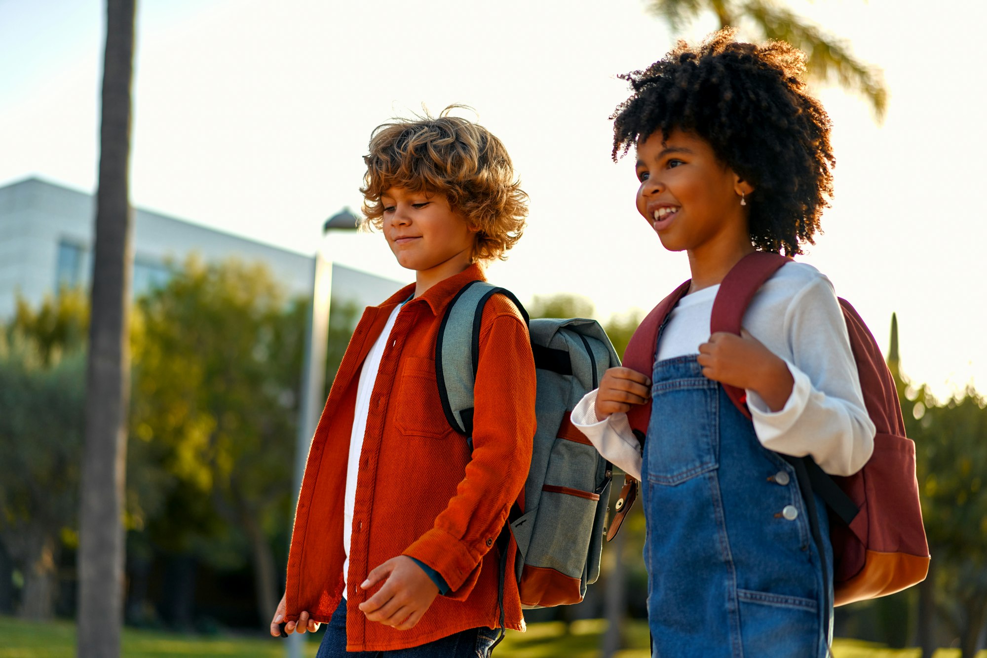 School children on the street